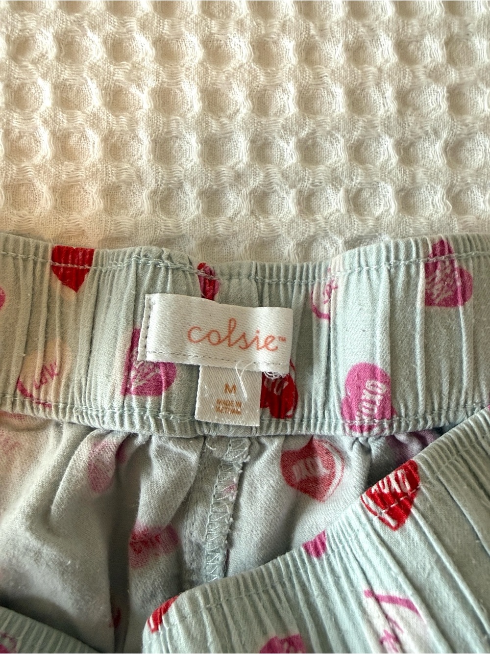 Valentines Conversation Heart Candy Pajama Shorts Size M - Picture 3 of 3